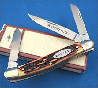 Winchester Ersatz Simulated Stag Stockman Folding Knife 1327W  