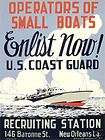 WWII USCG Poster   Operators of Small Boats, Enlist Now