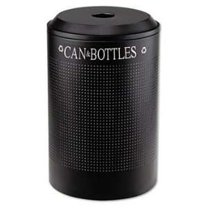  Silhouette Can/Bottle Recycling Receptacle, Round, Steel 