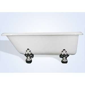   66 Inches Clawfoot Tub 551 P RM White Tub White Feet