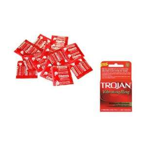   Latex Condoms Lubricated 108 condoms Plus TROJAN VIBRATING RING