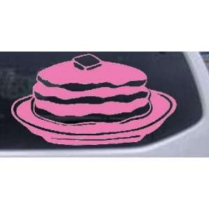Pancakes 3 Stack Business Car Window Wall Laptop Decal Sticker    Pink 