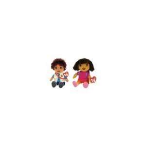  Ty Beanie Babies   Go Diego Go & Dora the Explorer Set of 