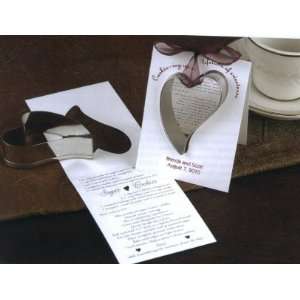 Cookie Cutter Curved Heart (24 per order) Wedding Favors  