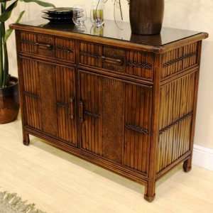 Rattan 710 3161 ATQ Polynesian Indoor Rattan/Bamboo Buffet in Antique 