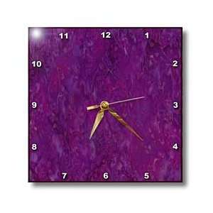    Gink Leaves Violet Purple Batik   10x10 Wall Clock