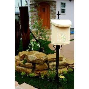  Bouquet Wall or Post Mount Mailbox in Beige