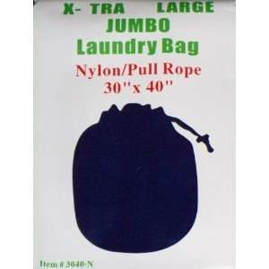   10 X Large Nylon Drawstring Laundry Bags, BLUE, 30x40 