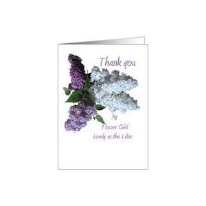  Wedding,Thank you, Flower Girl, Lilacs in Three Shades 