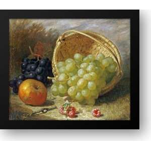  Upturned Basket Of Grapes, An Apple And 34x31 Framed Art 