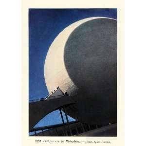 com 1939 Print Color New York Worlds Fair Perisphere Eclipse Symbol 